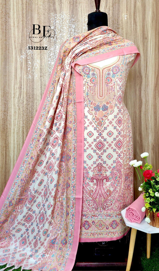 Printed Pashmina Beautiful Salwar Suits Women Suit - Saffronfashionindia