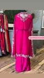 Pink Satin Organza Indowestern Dress Women Dress Sangeet Dress