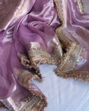 Rivani soft tissue saree Banarsi silk dares Indian sari SaffronFashion