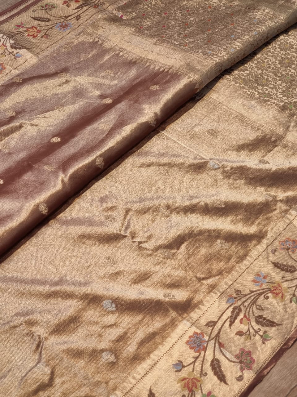 Bulandi double tissue organza sarees - Saffronfashionindia