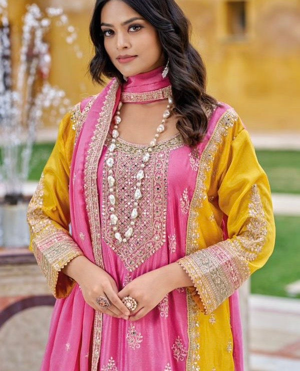 Noorjaha dress Indian Pakistani gharara dress - Saffronfashionindia