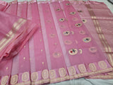 Pink Kora saree ekTara sari blouse Indian sarees SaffronFashion
