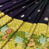 Meenakari inspired kora handwoven sarees