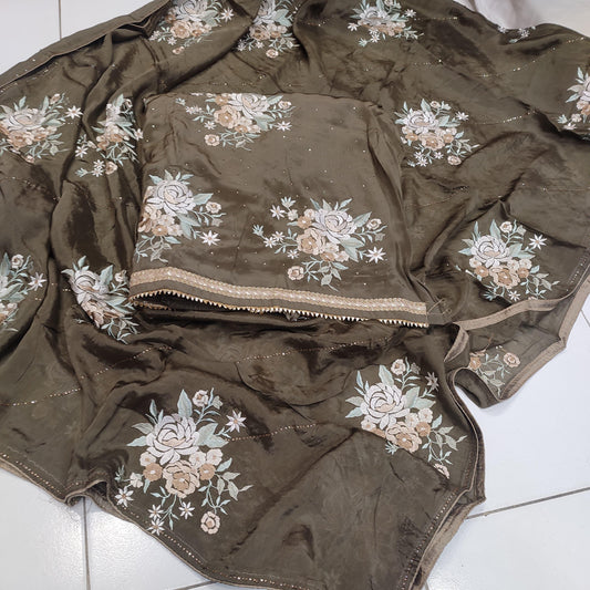 Divita crepe chinon punjabi suit - Saffronfashionindia