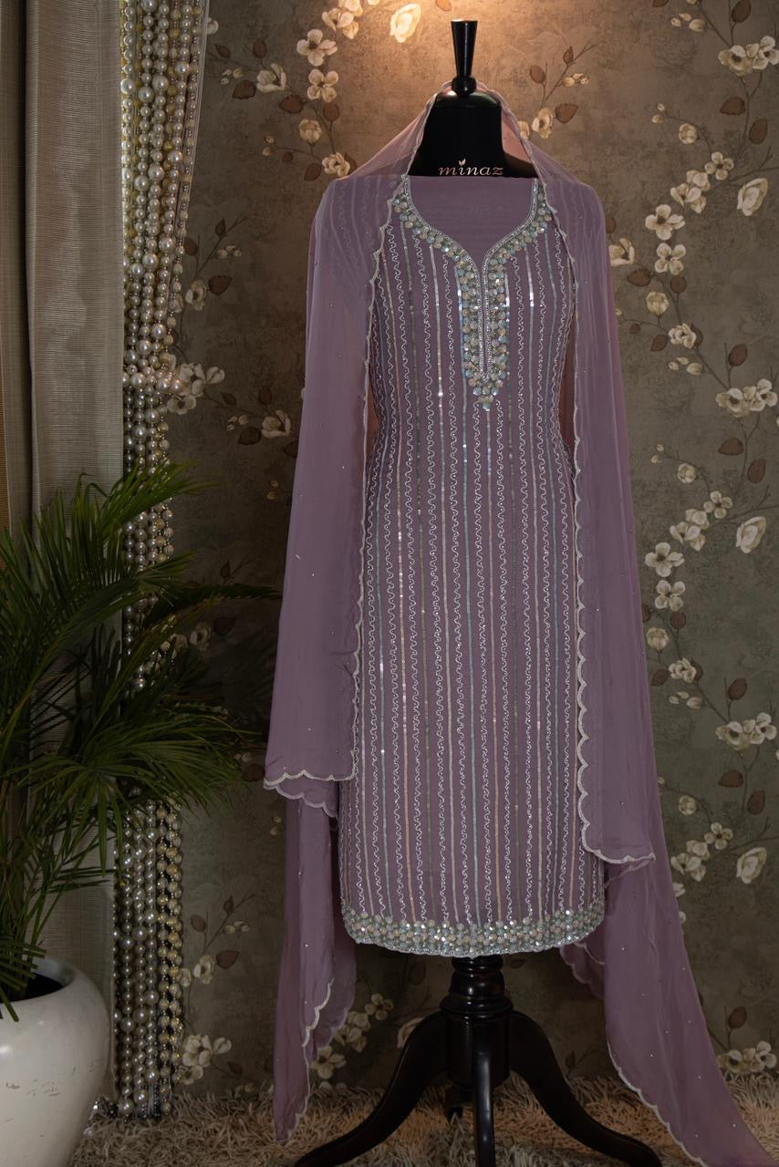 Lumina Organza Salwar Suit Indian Salwar kameez - Saffronfashionindia