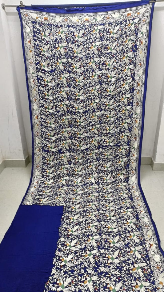 Sultana handmade authentic Parsi gara saree - Saffronfashionindia