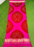 Pink gajji silk dupatta Indian traditional dupatta