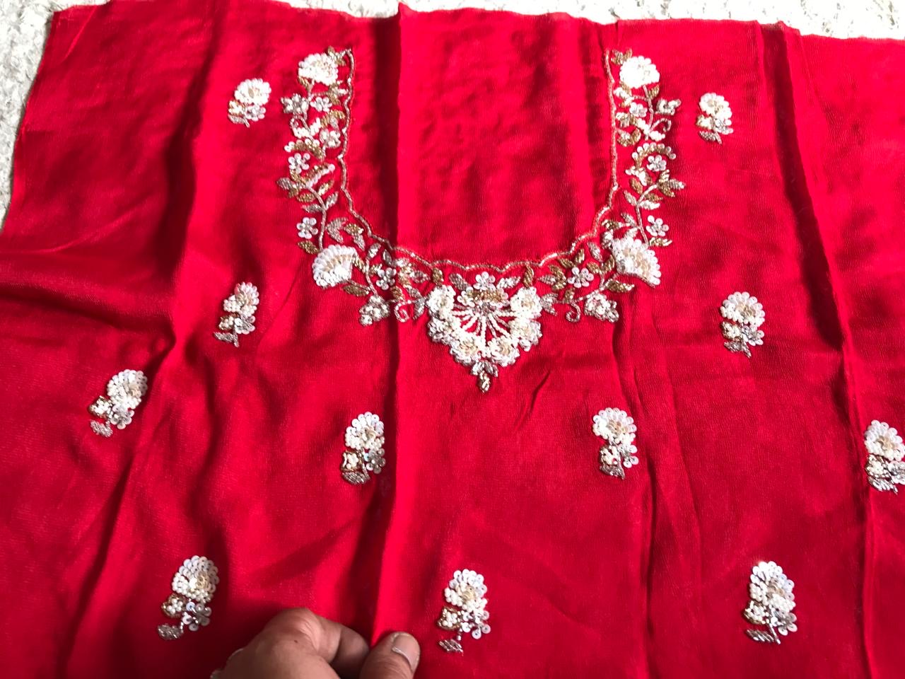 Tissue Organza Saree Banarsi luxury saree Partywear sari - Saffronfashionindia