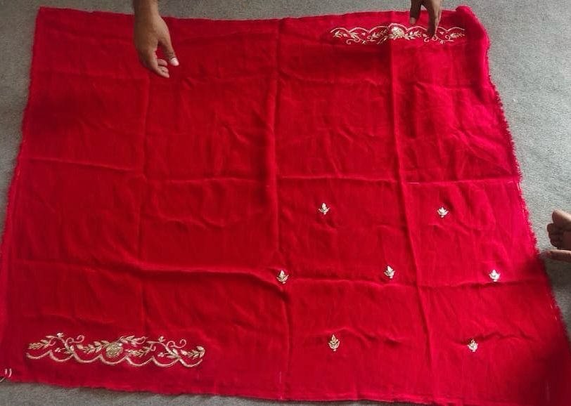 Wedding celebrity inspired tissue zari embroidered Sarees - Saffronfashionindia