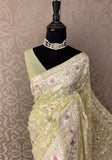 Ruhi Chikankari saree Gorgette saree Indian saree