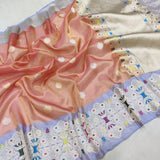 Zinaatam tissue handwoven kadwa saree