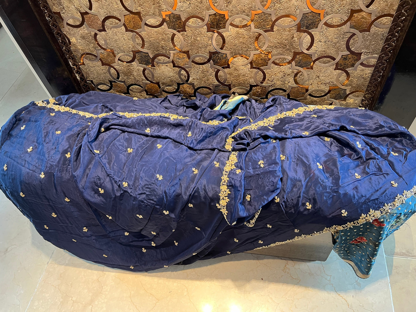 Mivisha zardosi saree blouse women Partywear sarees SaffronFashion