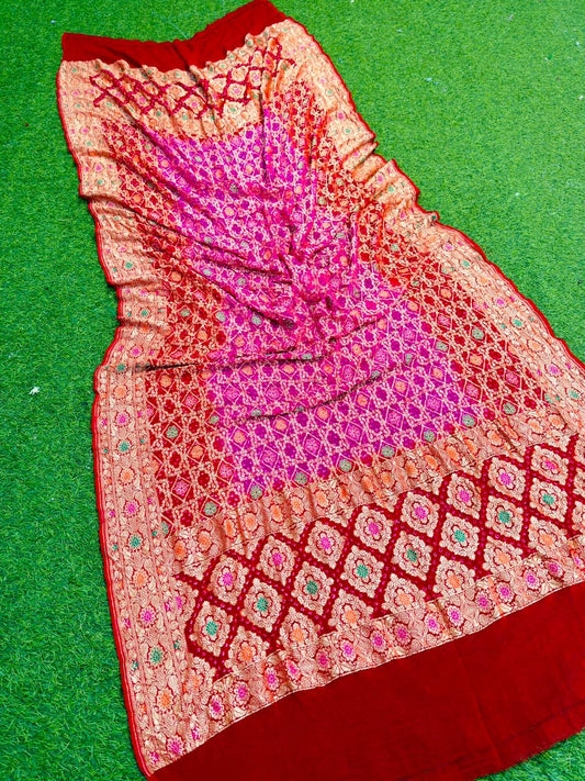 Handmade meenakari dupatta Indian dupatta