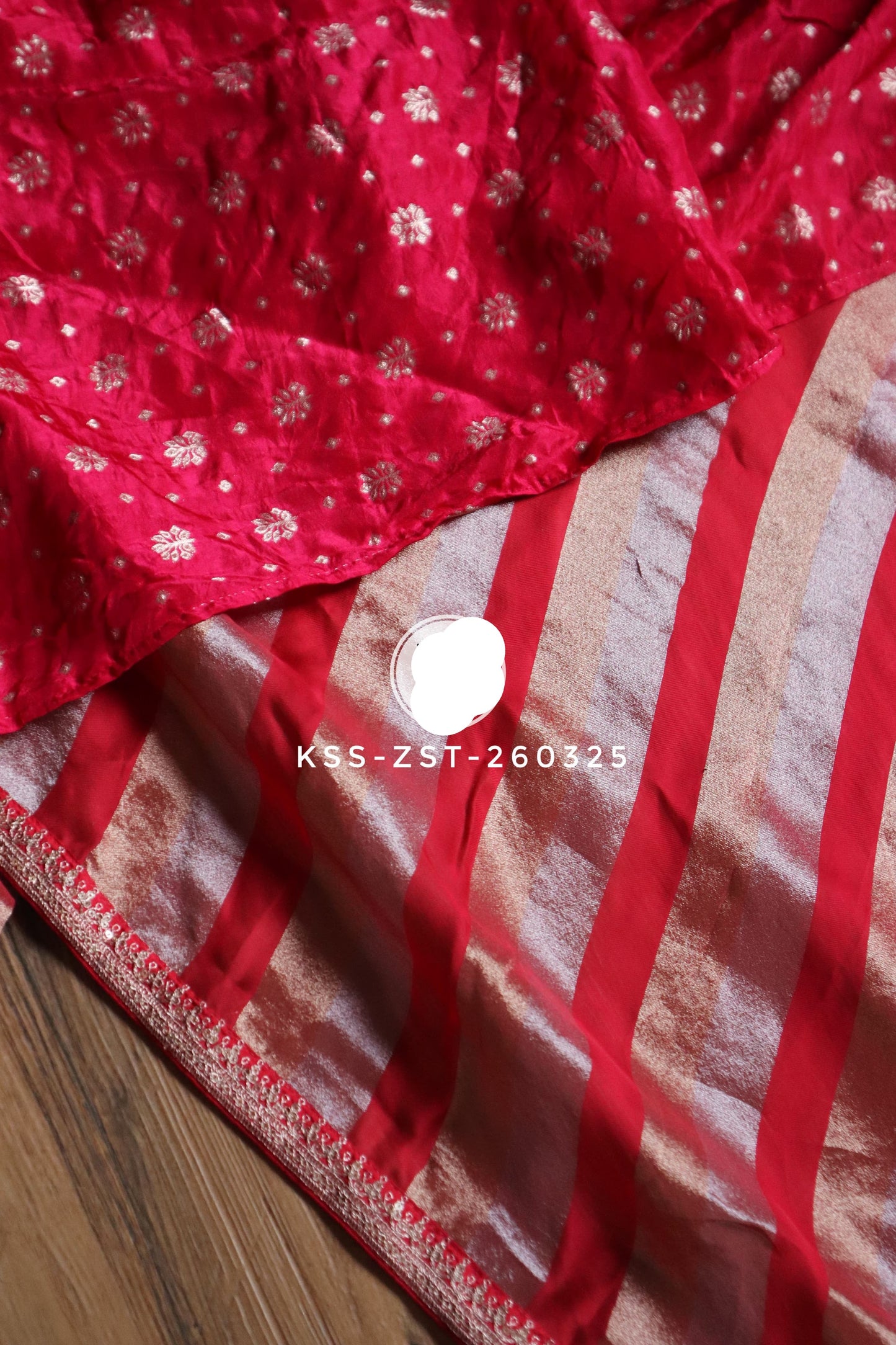 Striped Kora silk saree partywear sarees Indian sari SaffronFashion