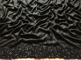 Celebrity inspired black satin organza saree Partywear sarees