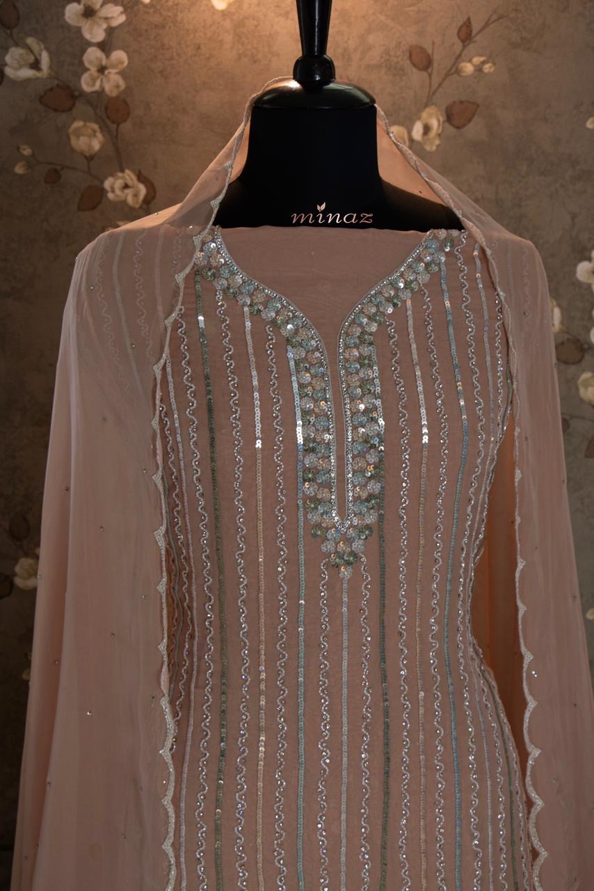 Lumina Organza Salwar Suit Indian Salwar kameez - Saffronfashionindia