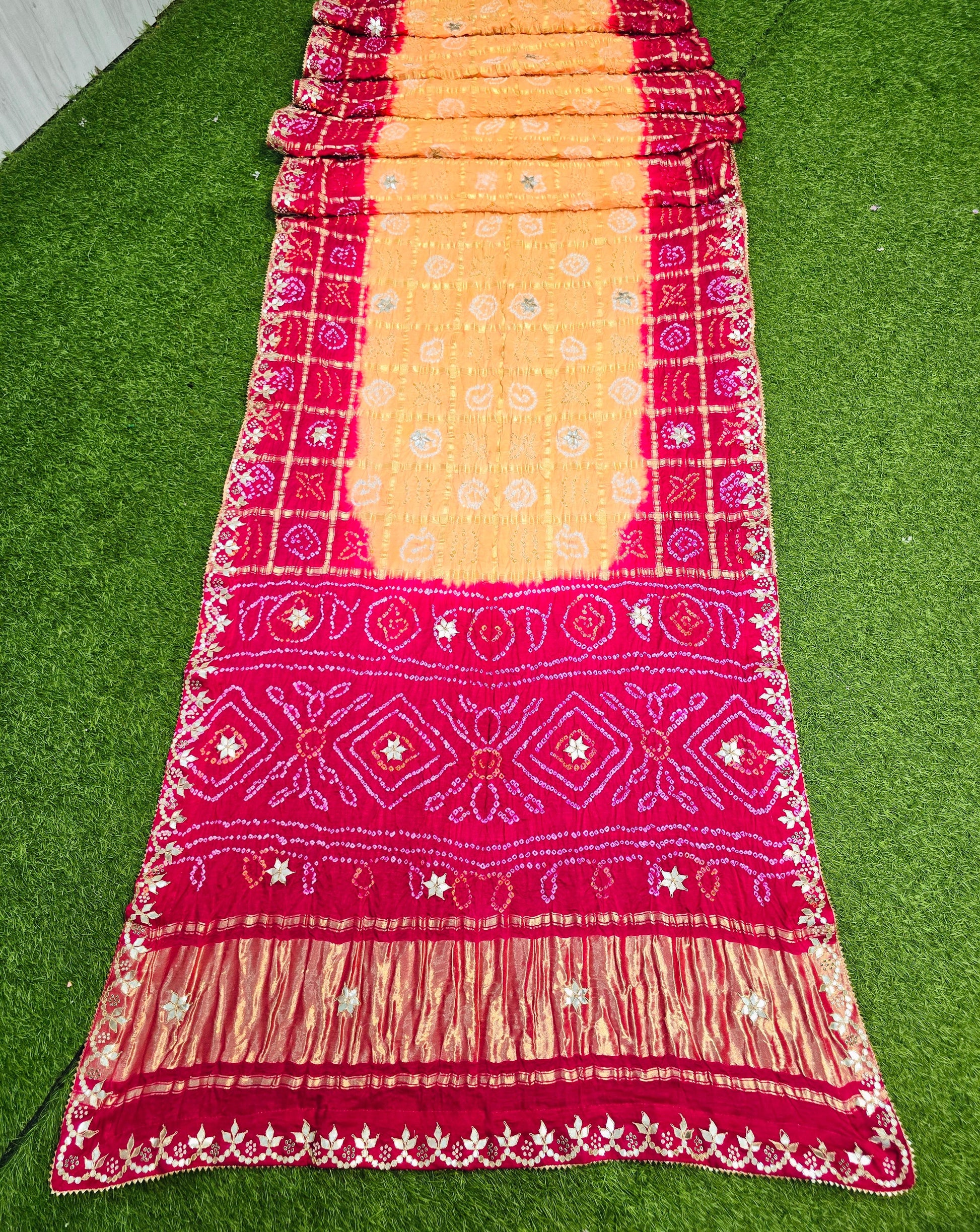 Gharchola saree gajji silk saree Indian sari blouse - Saffronfashionindia