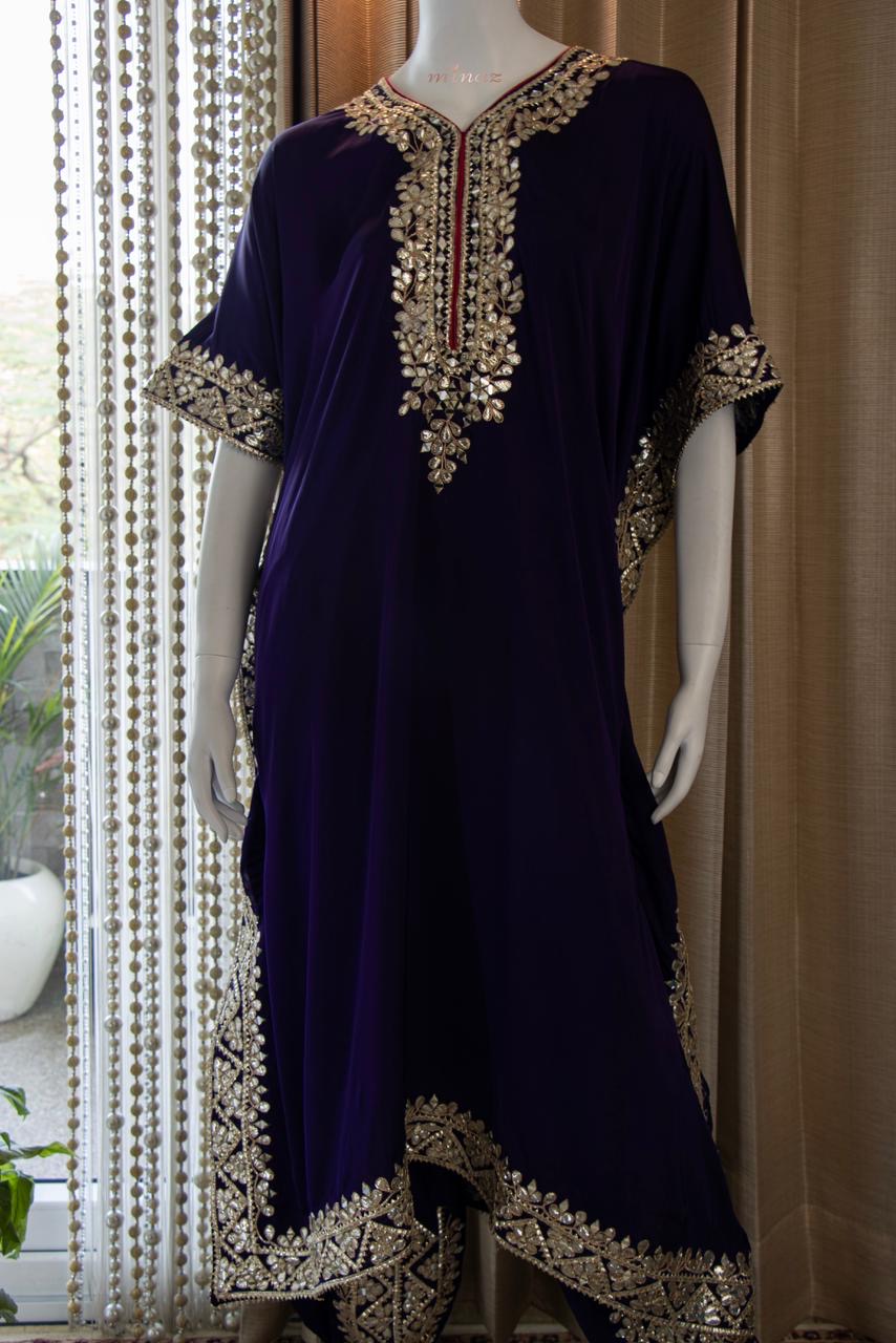 Nihshad kaftan dress stylish kaftan set - Saffronfashionindia