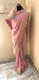 Pink Khaddi Gorgette Saree Indian Gottapatti Sarees