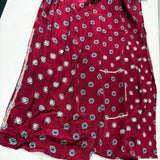 Ajrakh saree hand embroidered saree women sari blouse SaffronFashion