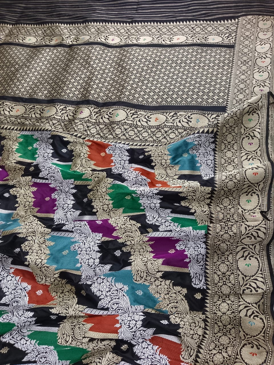 Kaveri banarsi katan silk saree Rangkat Saree - Saffronfashionindia