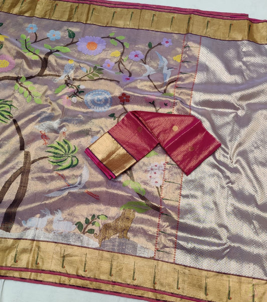 Double Tissue Zari Kota Saree  Indian heritage sarees - Saffronfashionindia