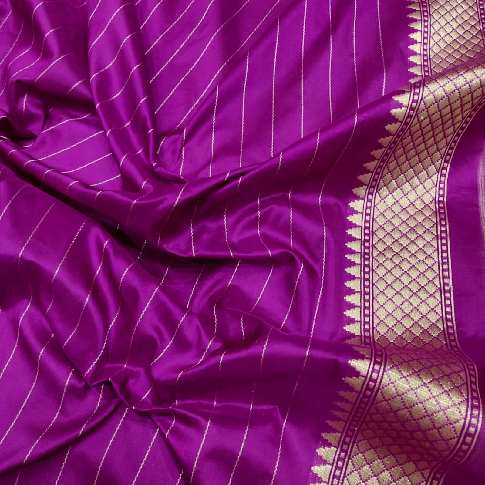 Lavita tissue handwoven zari saree - Saffronfashionindia
