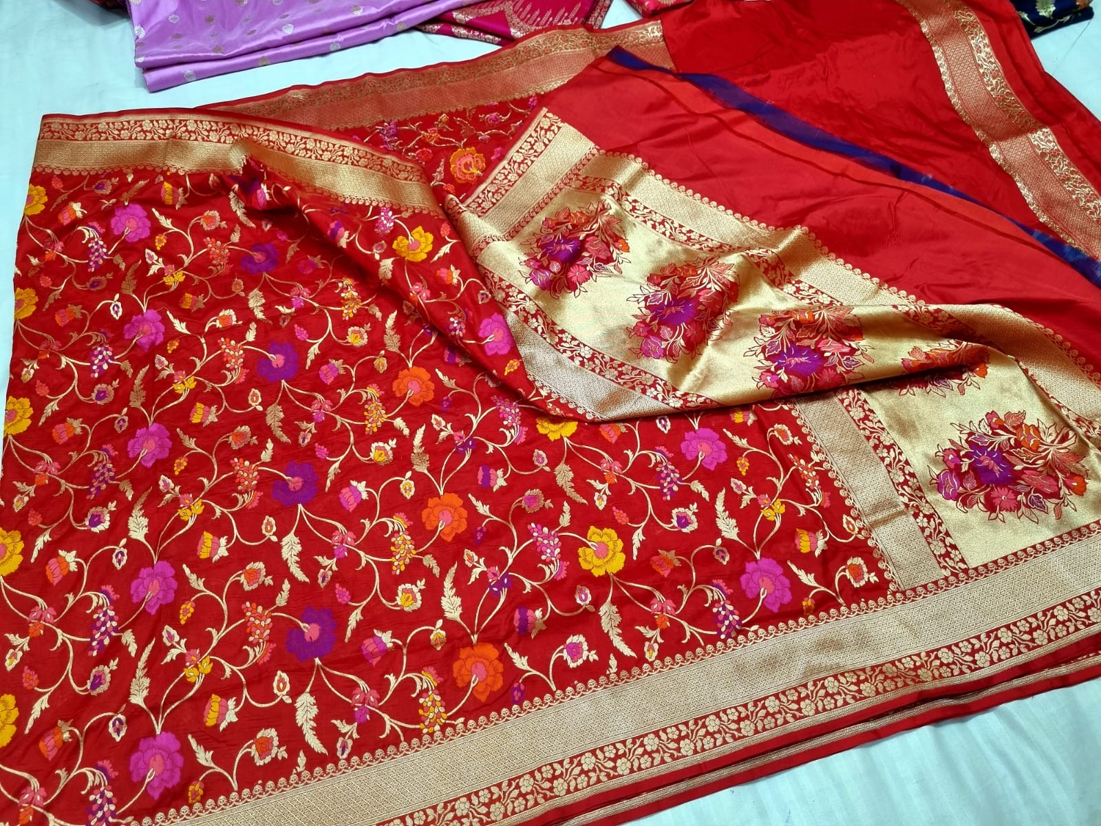 Kunweri banarsi katan silk saree - Saffronfashionindia