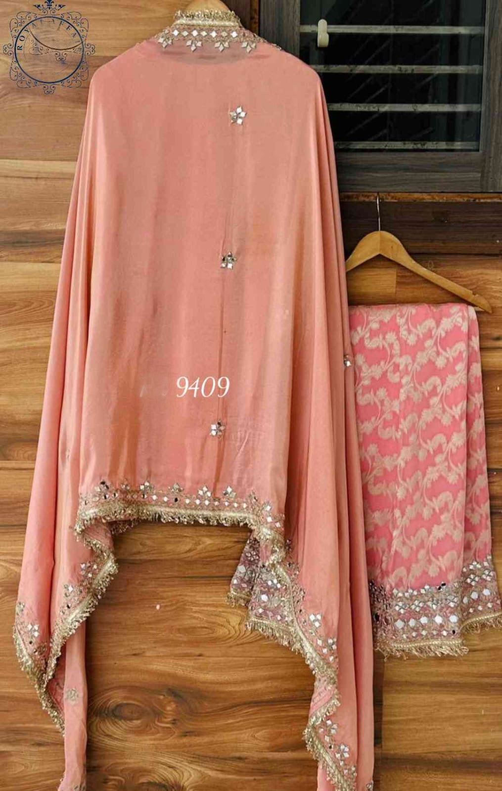 Ravika shimmer dress tissue dress  Indian dress embroidered set SaffronFashion