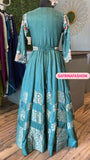 Turquoise Indowestern dress Indian Pakistani Dress