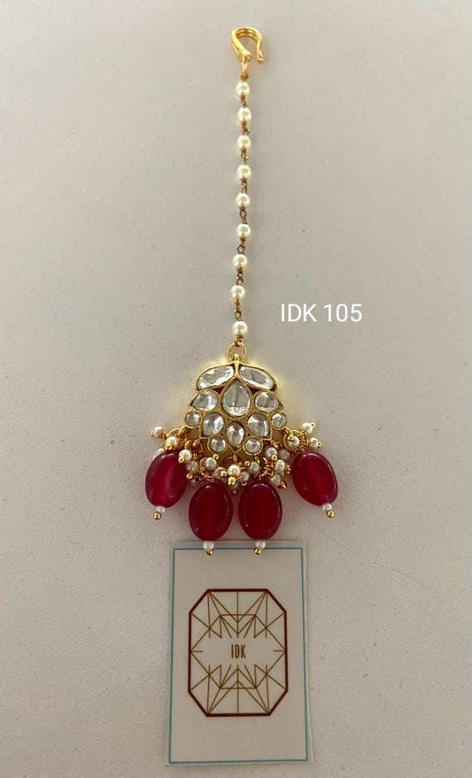 Roshni kundan tikka Indian traditional kundan tikka - Saffronfashionindia