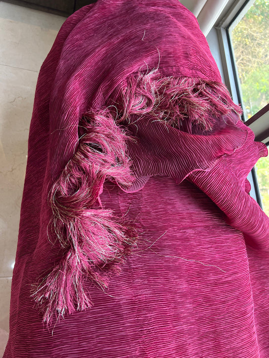 Ruffles saree Partywear sari Celebrity Bollywood sari blouse SaffronFashion