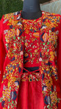 Red ridding indowestern dress