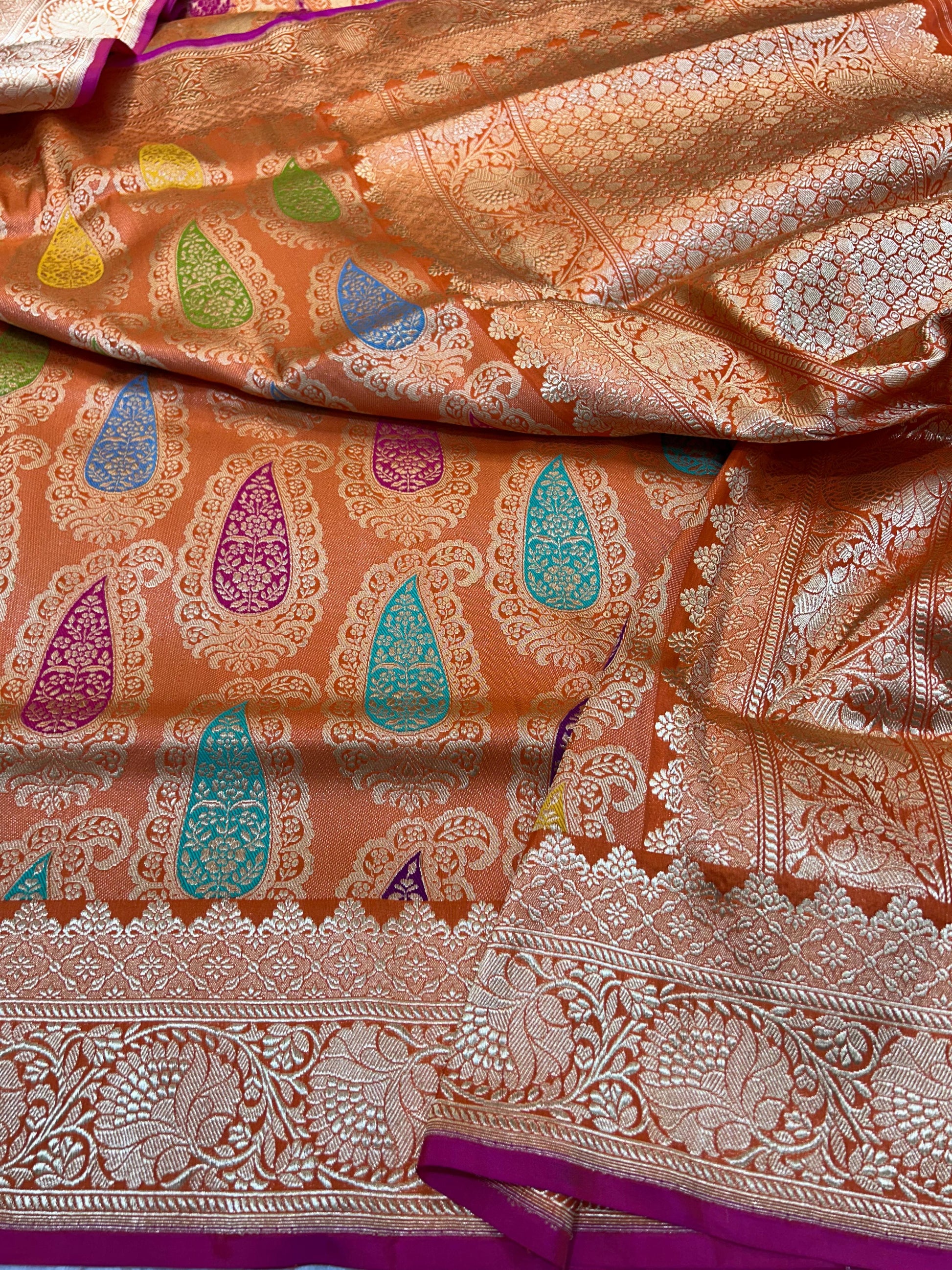 Exclusive ikatra saree khimkhab sarees blouse traditional Indian heritage sari blouse Saffronfashionindia