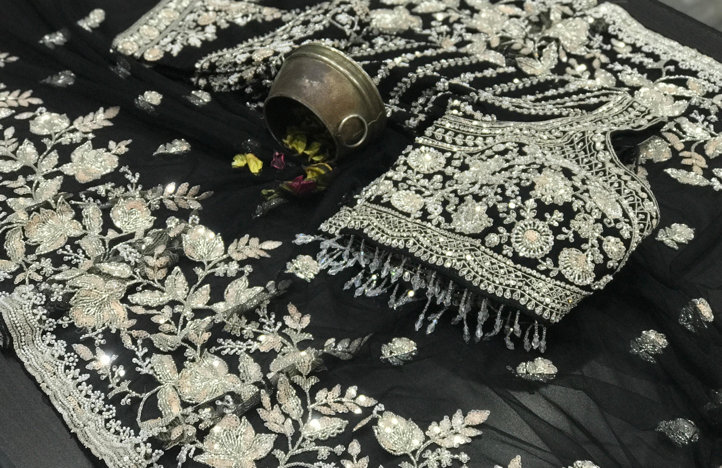 Net designer saree party wear saree’s Indian wedding saree blouse Saffronfashionindia