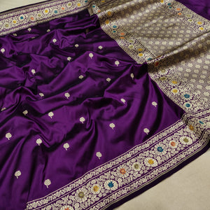 Humera Katan handwoven kadwa saree