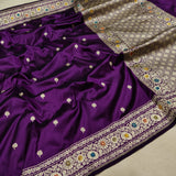 Humera Katan handwoven kadwa saree