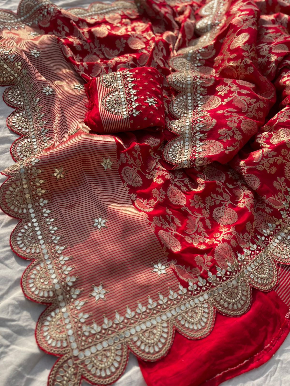 Sultana Khaddi Gorgette Saree Traditional Sarees - Saffronfashionindia