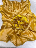 Kowni tissue saree,,,,crushed tissue saree