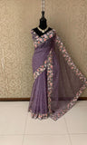 Oluquent organza saree Partywear saree blouse