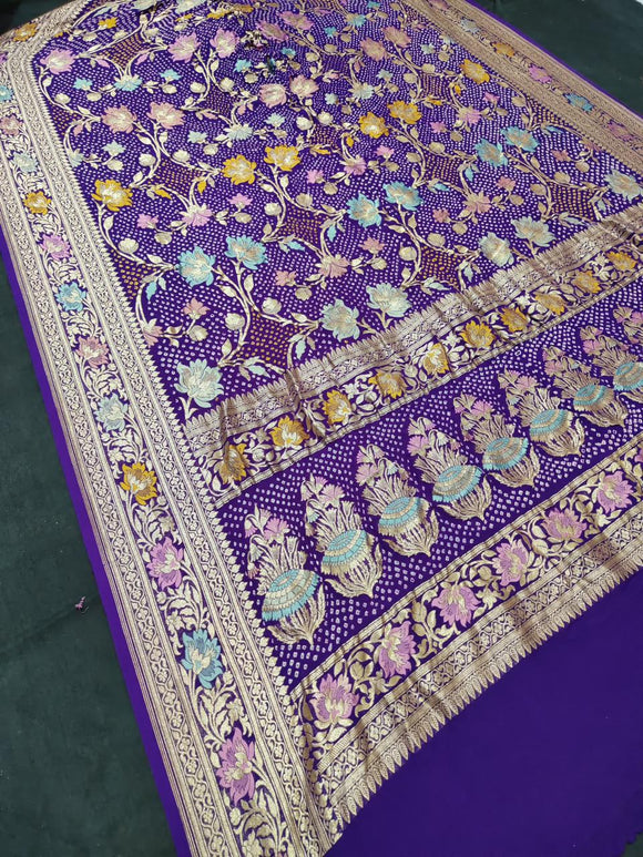 Meenakari Banarsi Bandhani dupatta exclusive dupatta Indian traditional dupatta