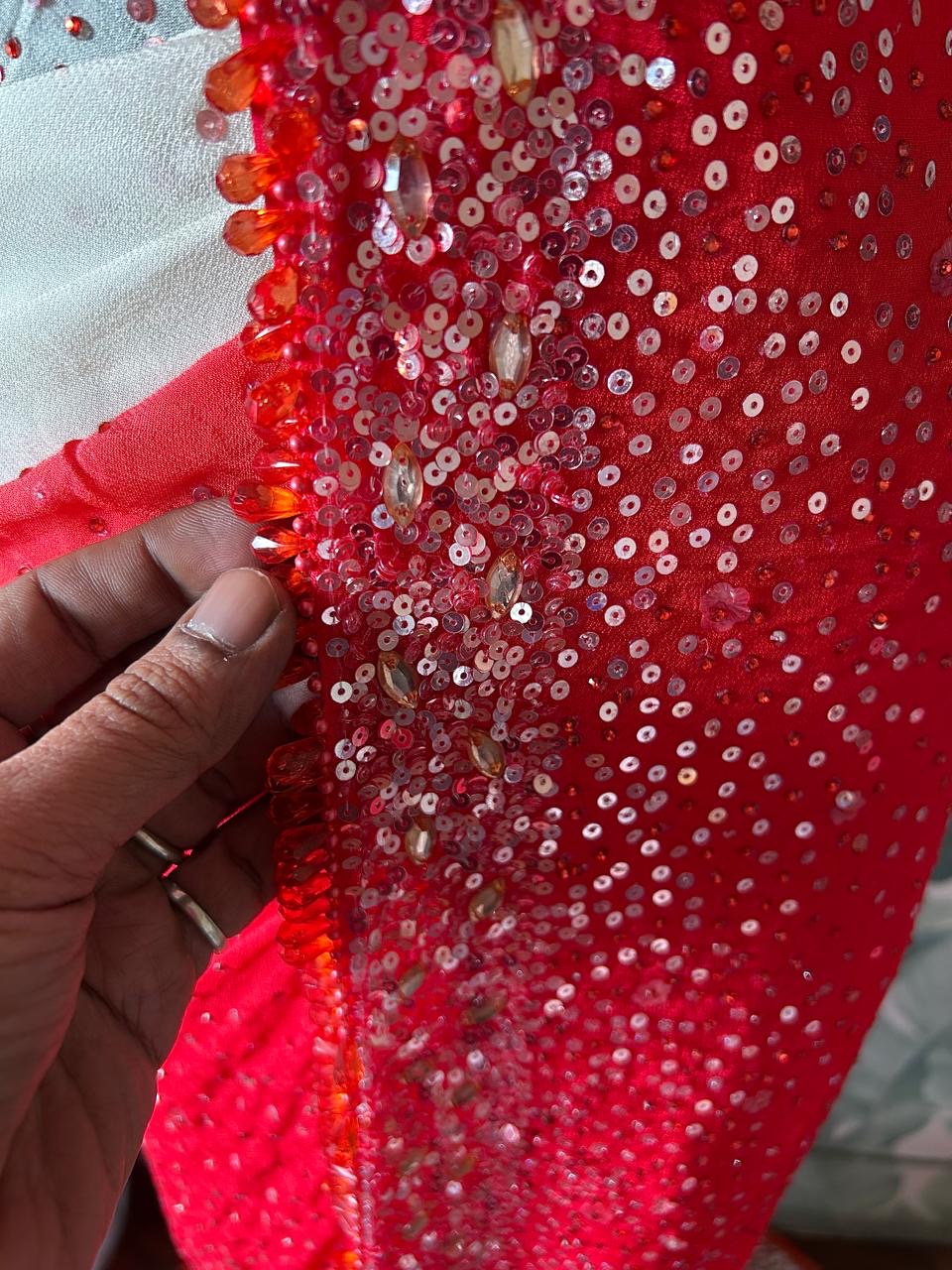 Shaded premium saree gorgette silk sarees Indian sari blouse