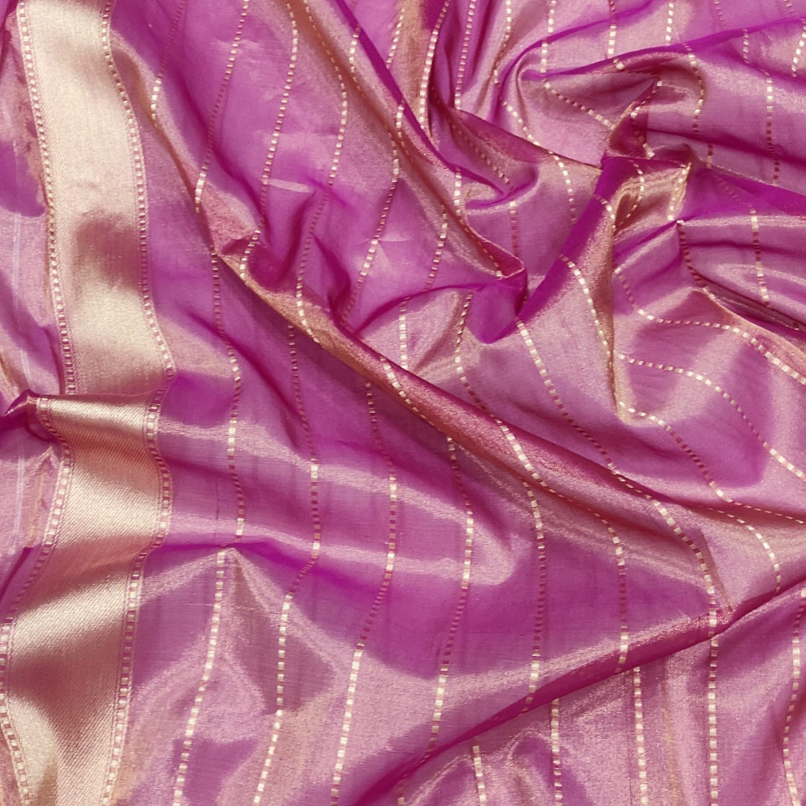 Kaniksha tissue handwoven kadwa saree - Saffronfashionindia