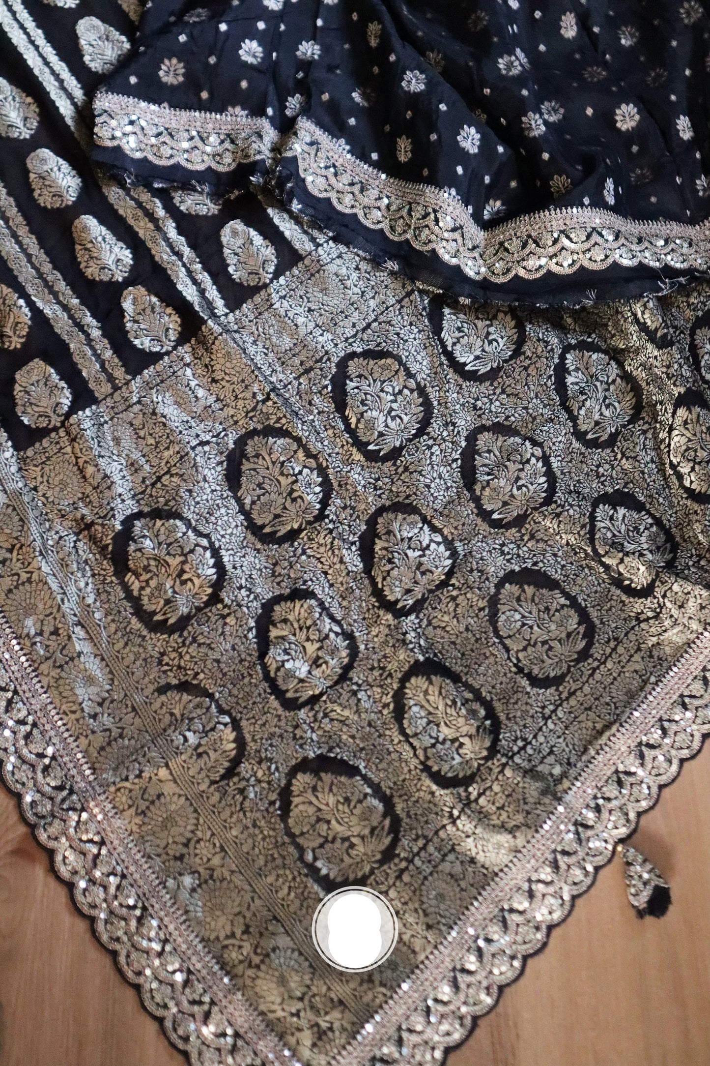 Khaddi saree Gorgette saree Indian saree blouse - Saffronfashionindia