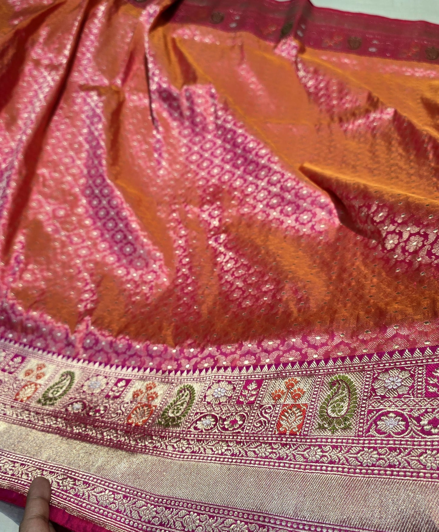 Pink iktara saree Indian sarees blouse SaffronFashion