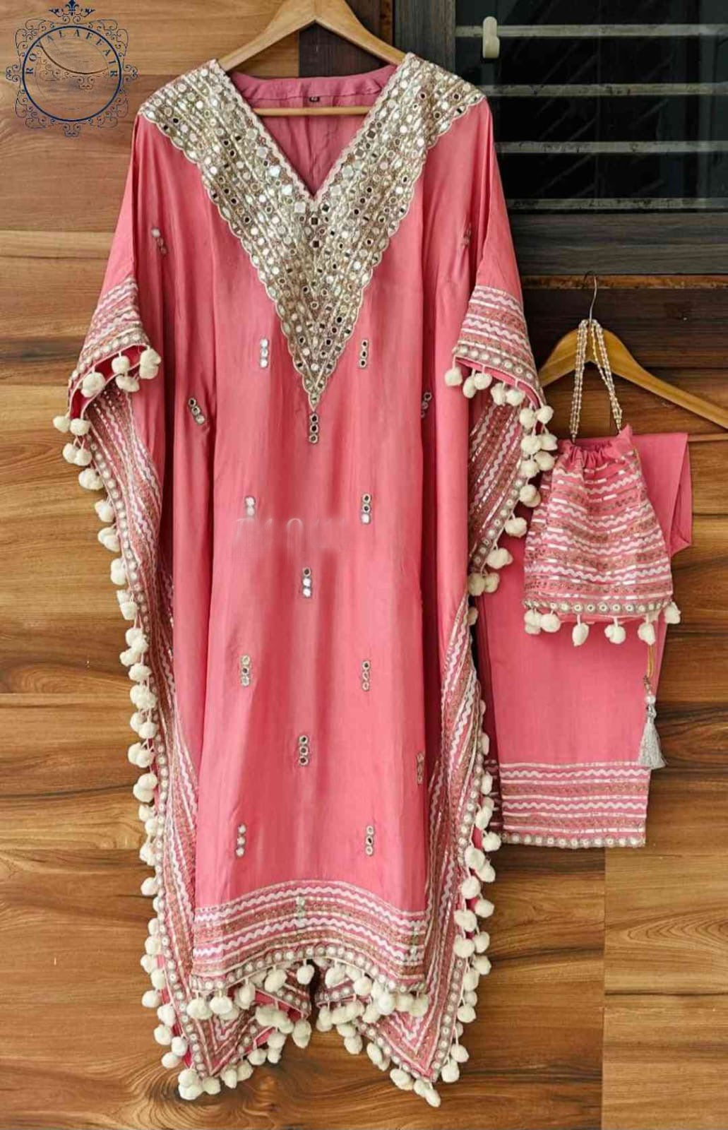 Embroidered Kaftan set partywear kaftan set SaffronFashion