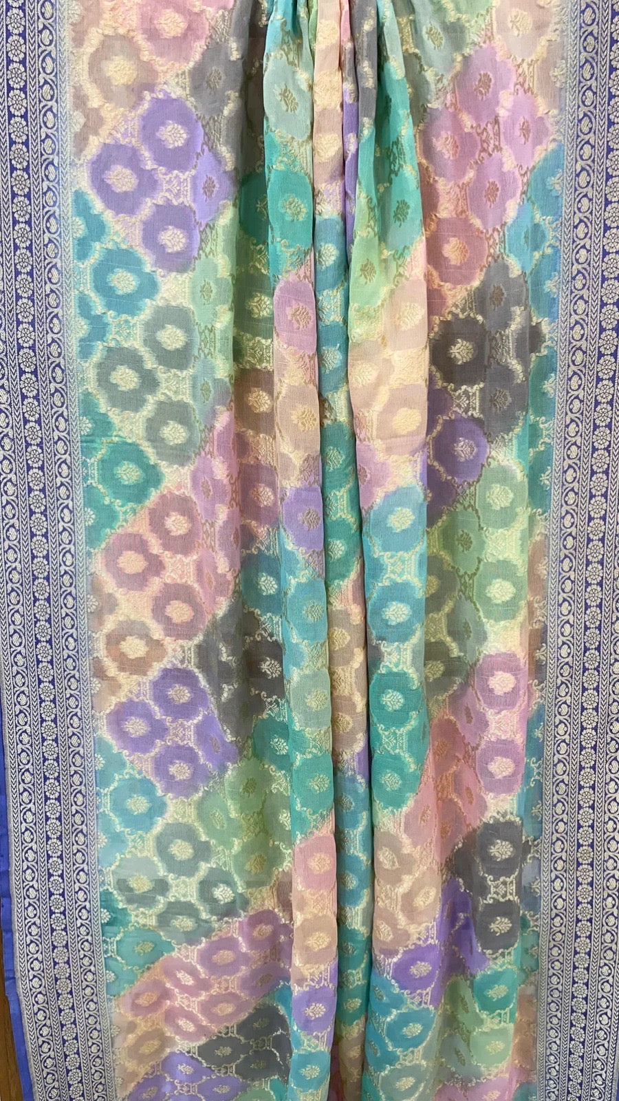 Anija Khaddi Gorgette sarees - Saffronfashionindia