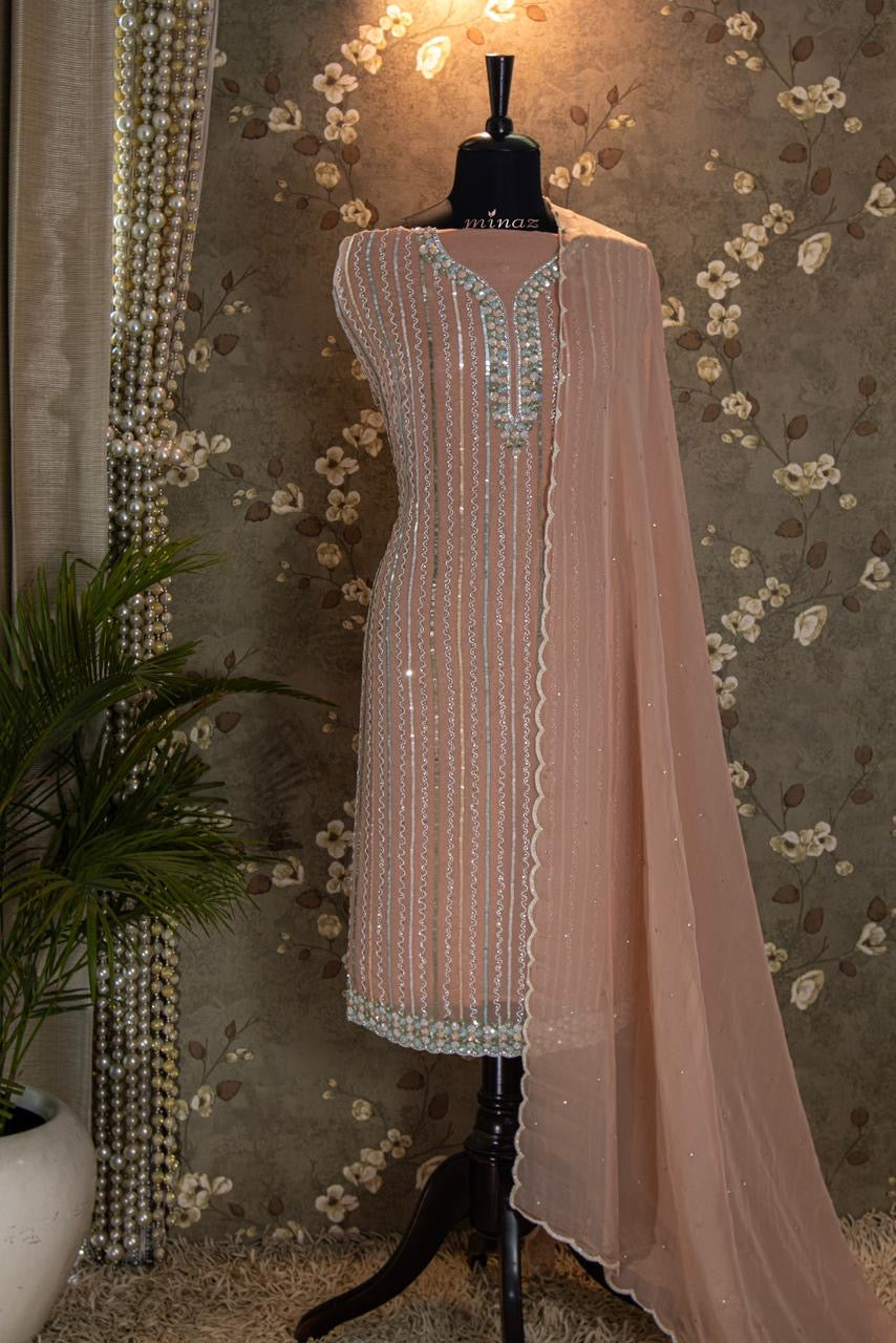 Lumina Organza Salwar Suit Indian Salwar kameez - Saffronfashionindia