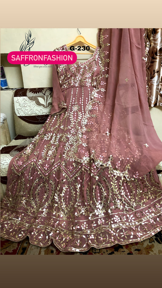 Bridal weddding dress Anarkali style dress Pakistani dresses - Saffronfashionindia