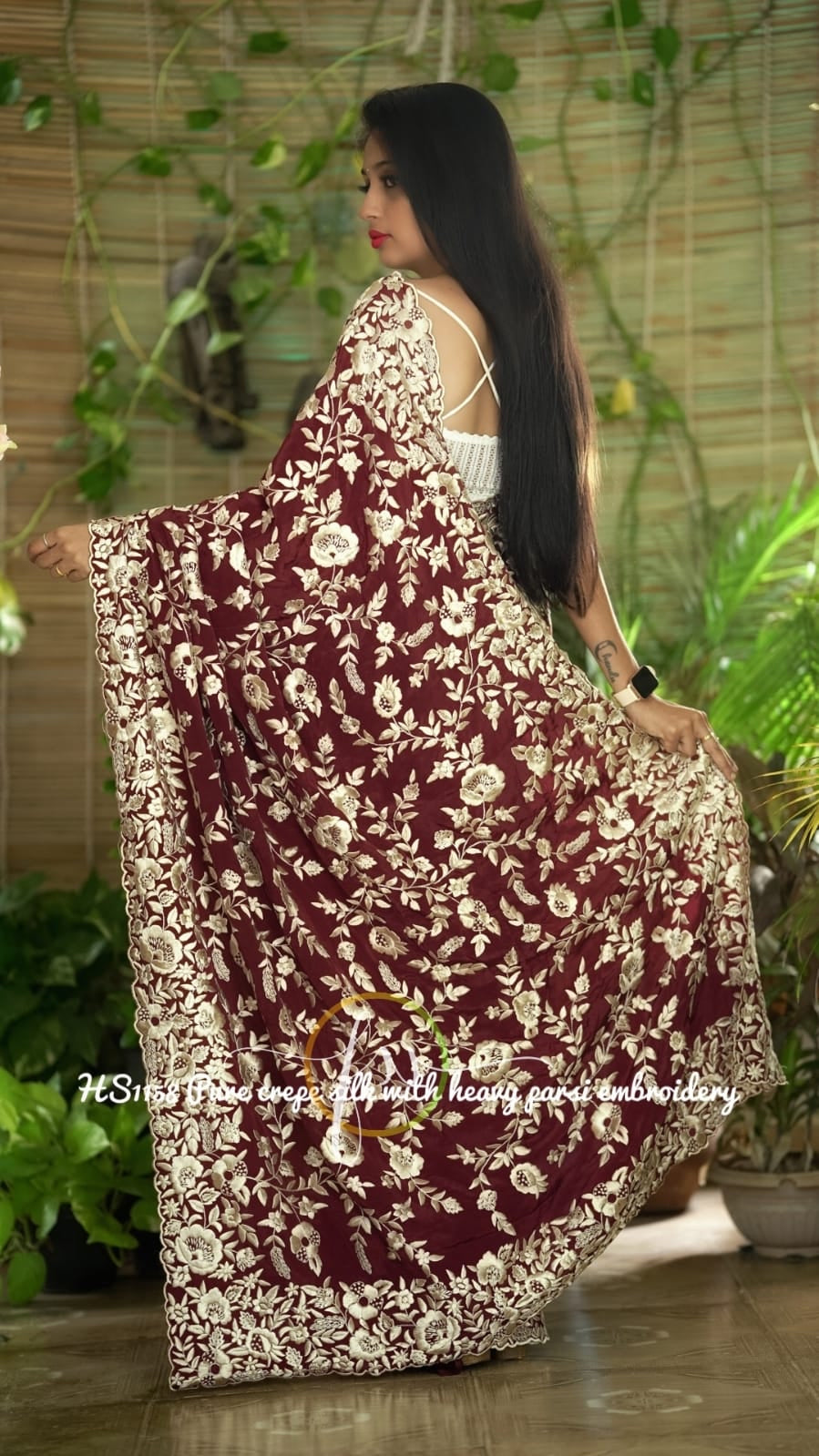 Rimisha Royal embroidered Parsi gara inspired sarees - Saffronfashionindia